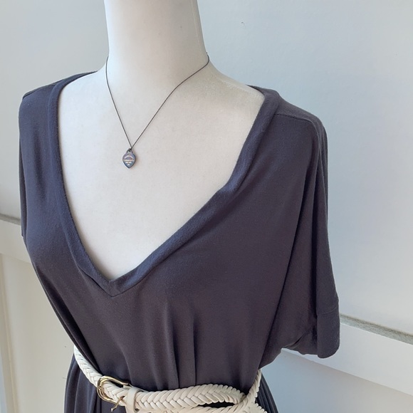 Zenana Outfitters Gray T-Shirt Maxi Dress - Picture 5 of 6